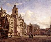 HEYDEN, Jan van der The New Town Hall in Amsterdam after painting